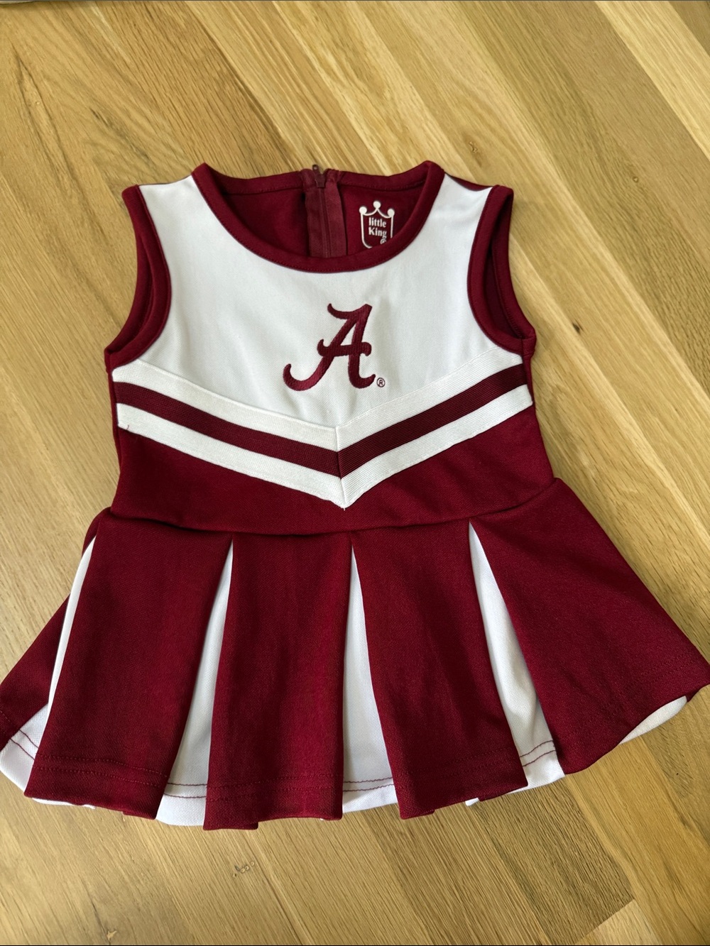 Infant/Toddler Crimson & White Cheer Tank Dress